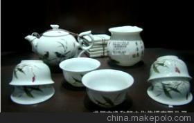 【景德鎮(zhèn) 茶具 陶瓷 套組 景德8頭貼花粉彩套組(荷塘翠鳥)】?jī)r(jià)格,廠家,圖片,其他茶具,成都市逸和軒文化傳播-