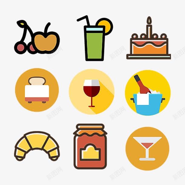 免費下載創(chuàng)意飲品與食物圖標 平面電商與網(wǎng)頁設計的精美素材